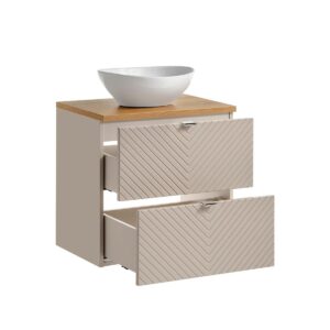 wohnli-moebel-suche-800001248485-1 WASCHTISCH 60.4cm Manoa Kaschmir Holzwerkstoff Petits-meubles Möbel > Schränke > Badezimmerschränke > Waschtische Beige