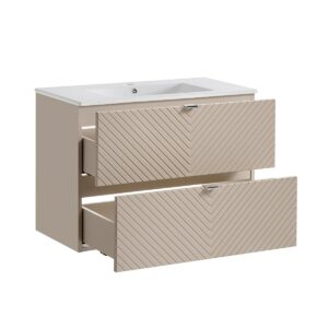 wohnli-moebel-suche-800001248486-1 WASCHTISCH 80cm Manoa Kaschmir Holzwerkstoff Petits-meubles Möbel > Schränke > Badezimmerschränke > Waschtische Beige