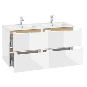 wohnli-moebel-suche-800001248487-1 DOPPELWASCHTISCH 120cm Livia Weiß Holzwerkstoff Petits-meubles Möbel > Schränke > Badezimmerschränke > Waschtische Weiß