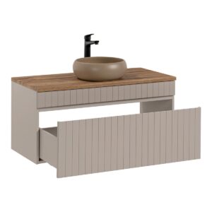 WASCHTISCH 100.4cm Zelie Kaschmir Holzwerkstoff Petits-meubles Möbel > Schränke > Badezimmerschränke > Waschtische Beige