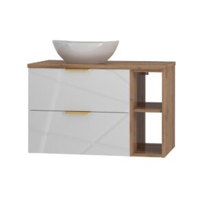 wohnli-moebel-suche-800001248493-1 WASCHTISCH 80.6cm Aurora Weiß Holzwerkstoff Petits-meubles Möbel > Schränke > Badezimmerschränke > Waschtische Weiß