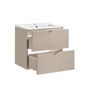 WASCHTISCH 60cm Manoa Kaschmir Holzwerkstoff Petits-meubles Möbel > Schränke > Badezimmerschränke > Waschtische Beige