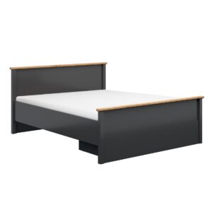 wohnli-moebel-suche-800001248509 Wohnli Möbelsuche - BETT 160/200 Duck Anthrazitgrau und Holz in Eichenoptik