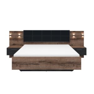 Wohnli Möbelsuche - BETT 160/200 Romane Holz und Schwarz