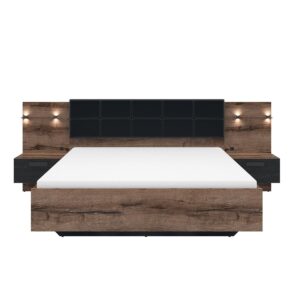 Wohnli Möbelsuche - BETT 180/200 Romane Holz und Schwarz