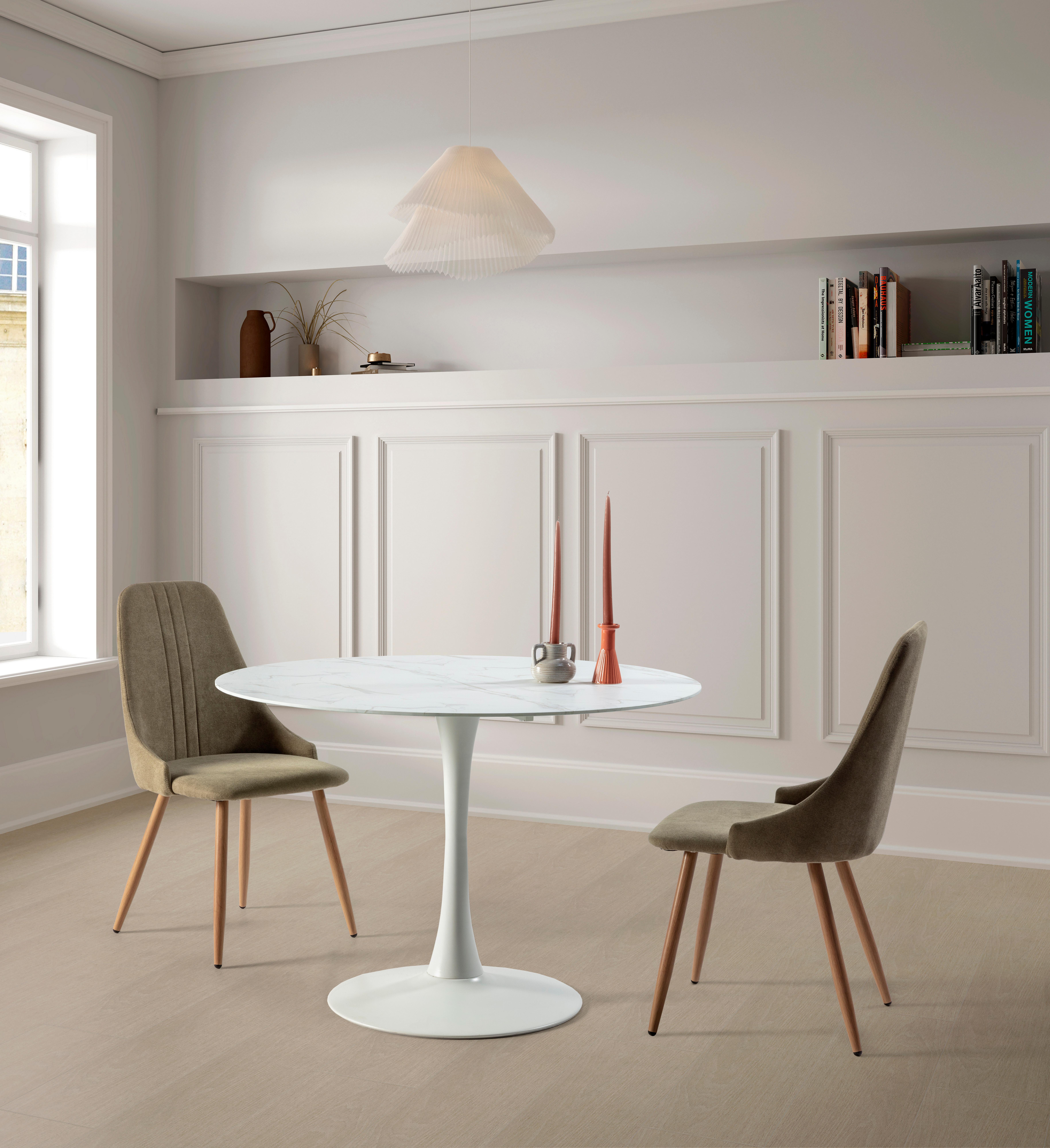 wohnli-moebel-suche-800001254455-1 ESSTISCH Ada Weiß 110/110/75 cm Glas Calicosy Möbel > Tische > Esstische Weiß
