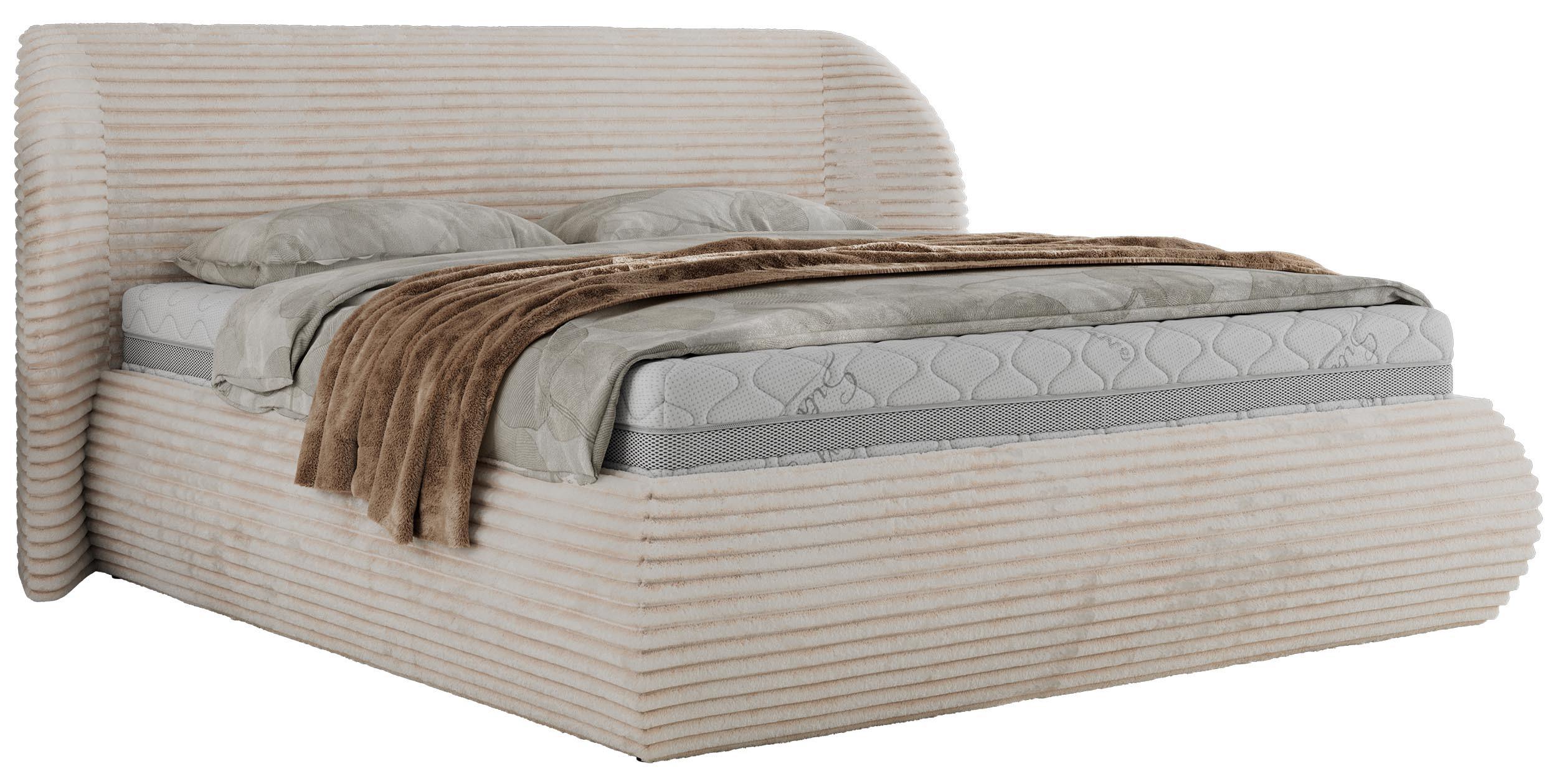 wohnli-moebel-suche-800001257535 Wohnli Möbelsuche - POLSTERBETT CAELA CLASSIC 140/200 - Beige Cord - Schaum-Matratze