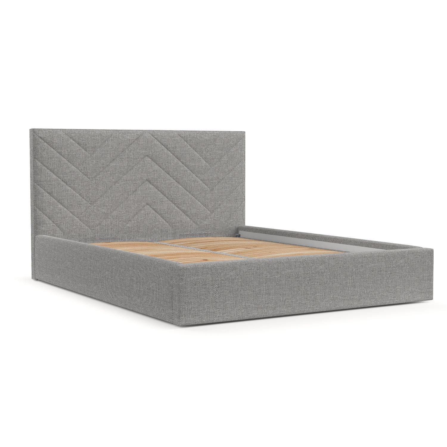 wohnli-moebel-suche-800001258557 Wohnli Möbelsuche - POLSTERBETT Arco 140/200 cm Hellgrau im Inari Stoff
