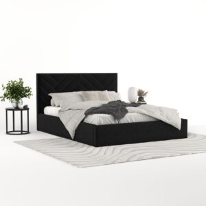 wohnli-moebel-suche-800001258563-1 POLSTERBETT Arco 140/200 cm Schwarz im Inari Stoff Textil AltaBeds Möbel > Betten > Polsterbetten Schwarz