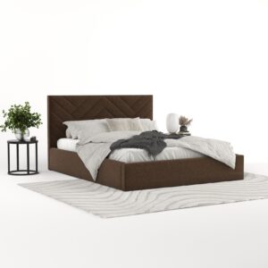 wohnli-moebel-suche-800001258567-1 POLSTERBETT Arco 140/200 cm Braun im Inari Stoff Textil AltaBeds Möbel > Betten > Polsterbetten Braun