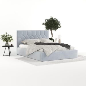 wohnli-moebel-suche-800001258610-1 POLSTERBETT Brisa 160/200 cm Hellgrau im Paros Stoff Textil AltaBeds Möbel > Betten > Polsterbetten Grau