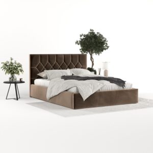 wohnli-moebel-suche-800001258615-1 POLSTERBETT Brisa 140/200 cm Braun im Paros Stoff Textil AltaBeds Möbel > Betten > Polsterbetten Braun