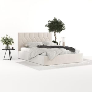 POLSTERBETT Brisa 140/200 cm Creme im Paros Stoff Textil AltaBeds Möbel > Betten > Polsterbetten Weiß