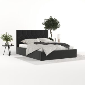 wohnli-moebel-suche-800001258642-1 POLSTERBETT Brisa 140/200 cm Schwarz im Asti Stoff Textil AltaBeds Möbel > Betten > Polsterbetten Schwarz