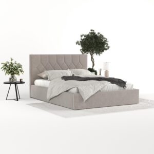 wohnli-moebel-suche-800001258658-1 POLSTERBETT Brisa 180/200 cm Graubraun im Asti Stoff Textil AltaBeds Möbel > Betten > Polsterbetten Grau