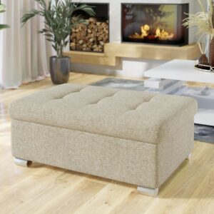 wohnli-moebel-suche-800001259416-1 POLSTERHOCKER Niko Groß Textil MIRJAN24 Möbel > Sessel > Hocker Beige