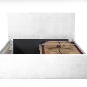 wohnli-moebel-suche-800001262593 Wohnli Möbelsuche - POLSTERBETT Gent Weiß 120 x 200 x 32 cm Bettkasten Mit hochwertiger Matratze H2 (bis 100 kg) und Lattenrost