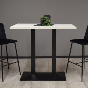 TRESENTISCH Electra 120x70x106 schwarz matt/weiß matt lack Metall 58aufmkessel Möbel > Tische > Bartische Weiß