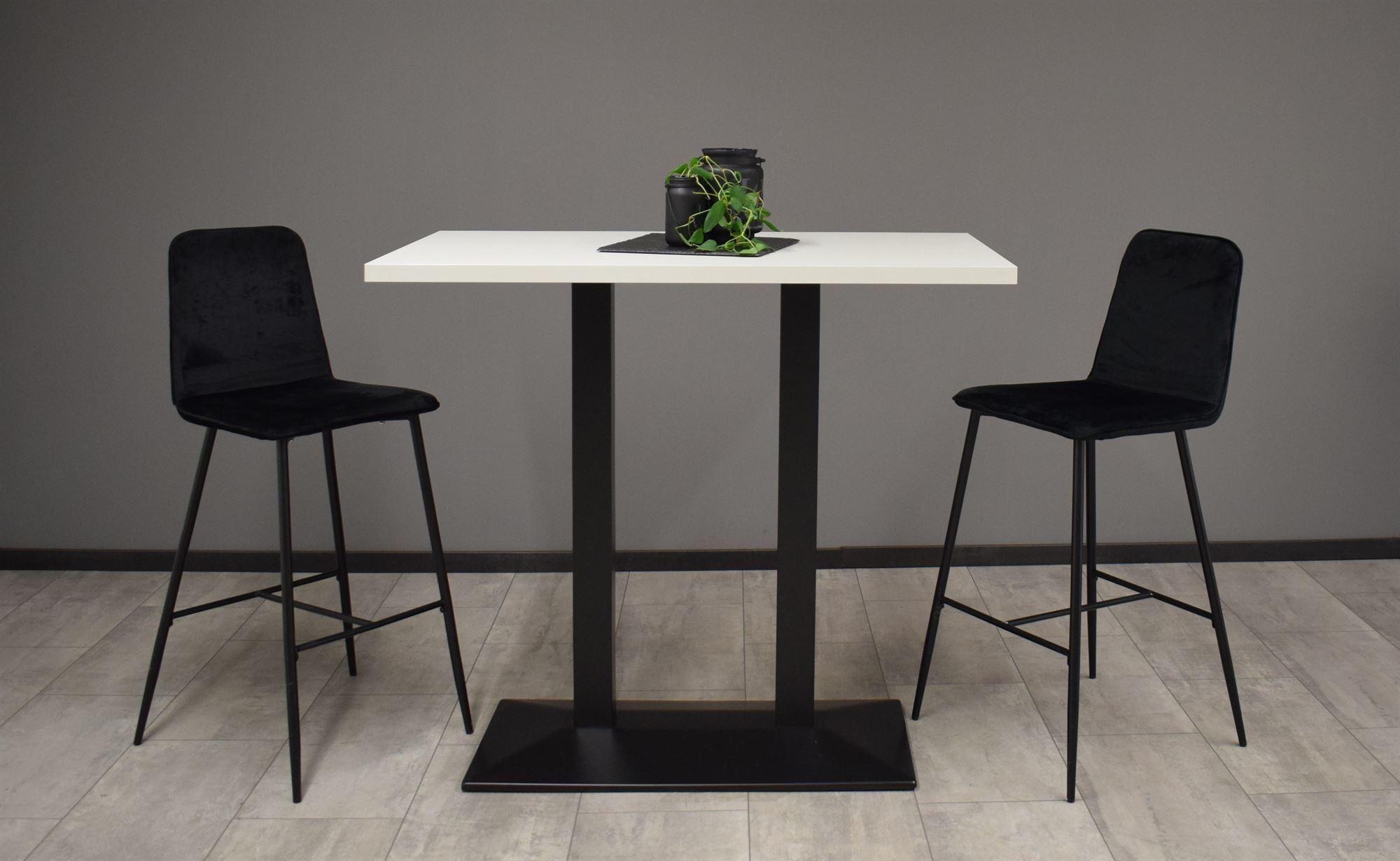 TRESENTISCH Electra 120x70x106 schwarz matt/weiß matt lack Metall 58aufmkessel Möbel > Tische > Bartische Weiß