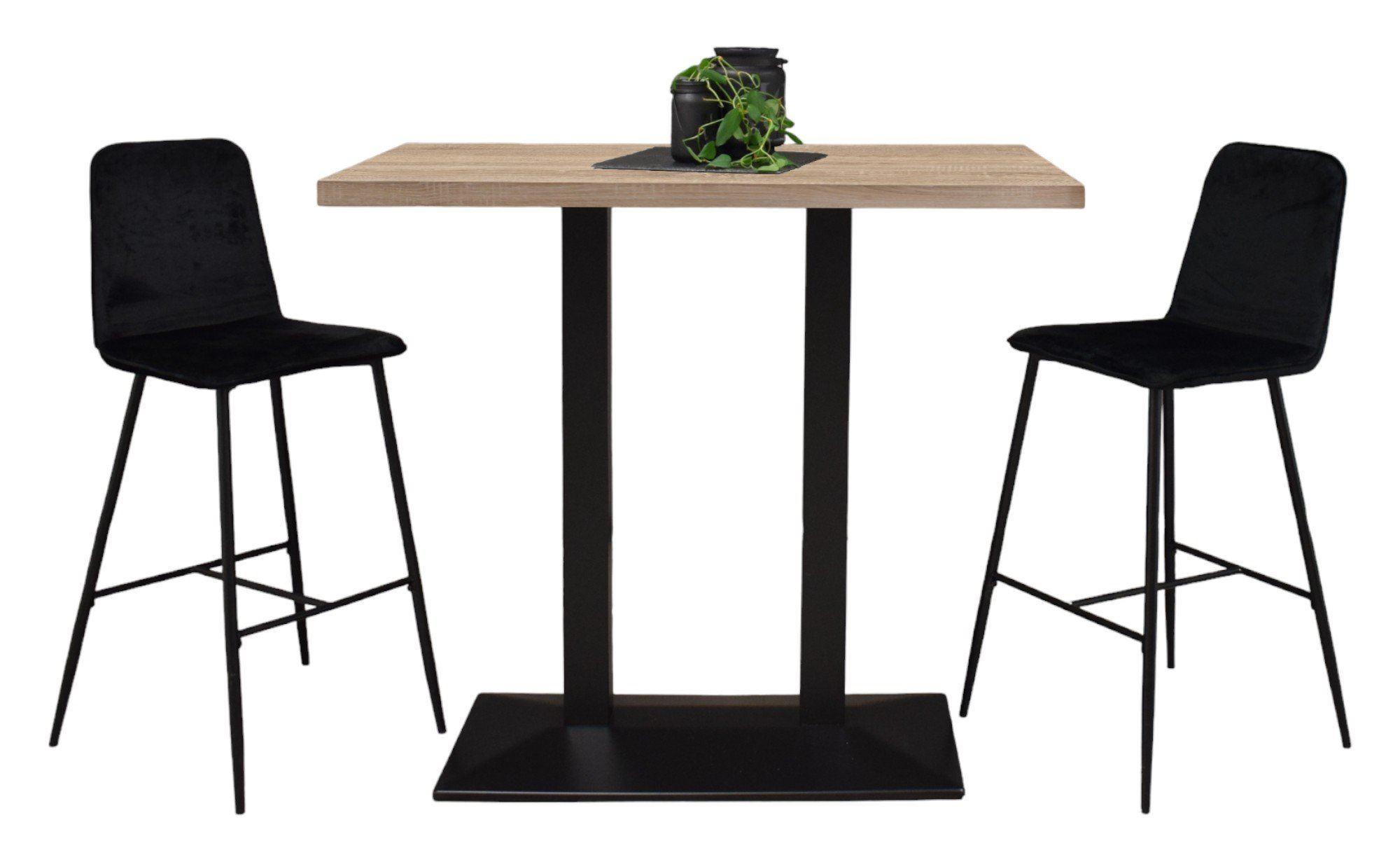 wohnli-moebel-suche-800001264072 Wohnli Möbelsuche - TRESENTISCH Electra 120x70x106 schwarz matt/eiche sägerau