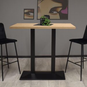 wohnli-moebel-suche-800001264075-1 TRESENTISCH Electra 120x70x106 schwarz matt/asteiche Metall 58aufmkessel Möbel > Tische > Bartische Braun