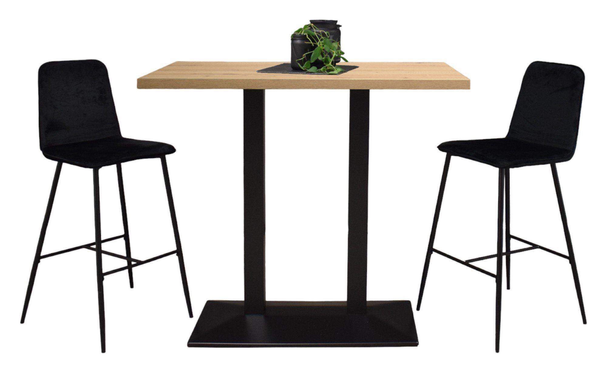 Wohnli Möbelsuche - TRESENTISCH Electra 120x70x106 schwarz matt/asteiche