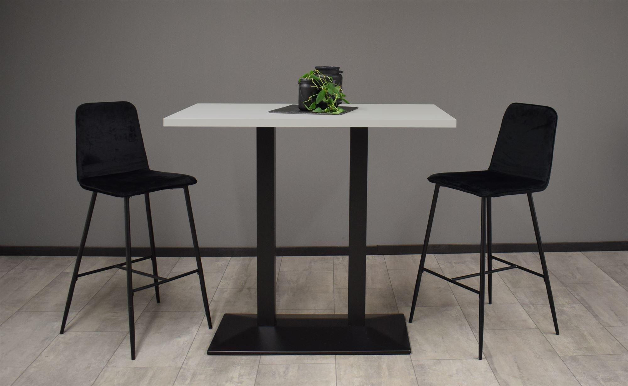TRESENTISCH Electra 120x70x106 schwarz matt/kreidegrau matt lack Metall 58aufmkessel Möbel > Tische > Bartische Grau