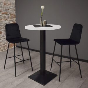 wohnli-moebel-suche-800001264085-1 TRESENTISCH rund Eleanore 70 cm schwarz matt/weiß matt lack Metall 58aufmkessel Möbel > Tische > Bartische Weiß