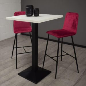 wohnli-moebel-suche-800001264106-1 TRESENTISCH Elene 70x70x106 schwarz matt/weiß matt lack Metall 58aufmkessel Möbel > Tische > Bartische Weiß