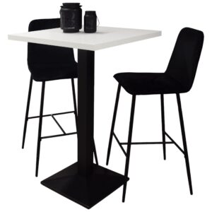wohnli-moebel-suche-800001264106 Wohnli Möbelsuche - TRESENTISCH Elene 70x70x106 schwarz matt/weiß matt lack