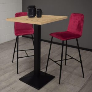 wohnli-moebel-suche-800001264116-1 TRESENTISCH Elene 70x70x106 schwarz matt/asteiche Metall 58aufmkessel Möbel > Tische > Bartische Braun