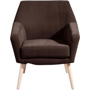 wohnli-moebel-suche-800001264118-1 SESSEL Kachka Bezug Veloursstoff Buche natur / braun Kunststoff 58aufmkessel Möbel > Sessel > Polstersessel Braun