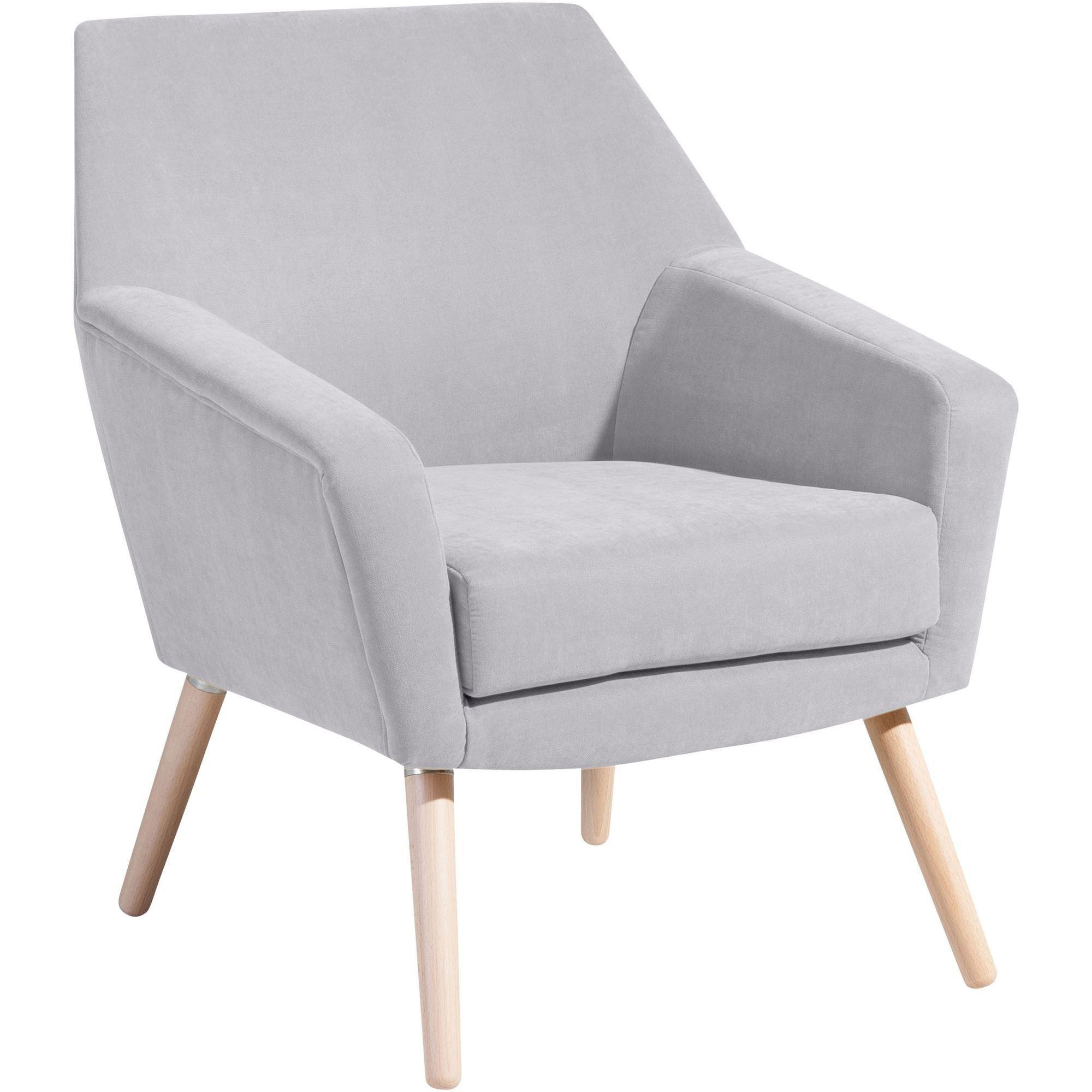 wohnli-moebel-suche-800001264120 Wohnli Möbelsuche - SESSEL Kachka Bezug Veloursstoff Buche natur / silber