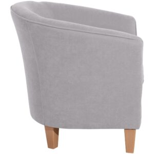 wohnli-moebel-suche-800001264138-1 SESSEL Karine Bezug Veloursstoff Buche natur / silber Kunststoff 58aufmkessel Möbel > Sessel > Polstersessel Grau