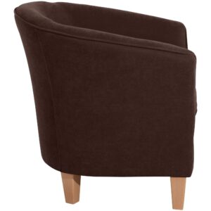 wohnli-moebel-suche-800001264139-1 SESSEL Karine Bezug Veloursstoff Buche natur / braun Kunststoff 58aufmkessel Möbel > Sessel > Polstersessel Braun