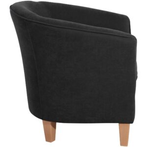 wohnli-moebel-suche-800001264141-1 SESSEL Karine Bezug Veloursstoff Buche natur / schwarz Kunststoff 58aufmkessel Möbel > Sessel > Polstersessel Schwarz