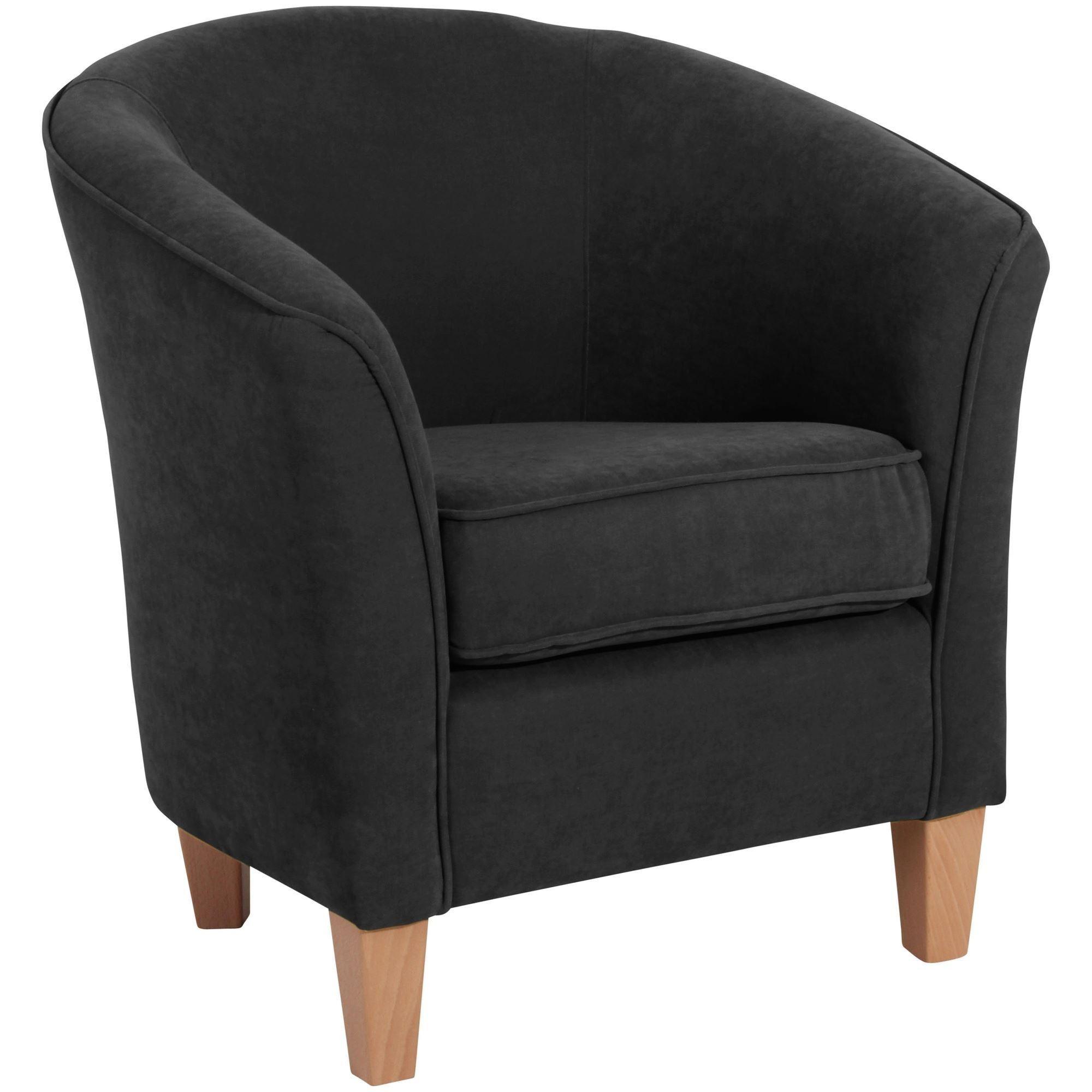 wohnli-moebel-suche-800001264141 Wohnli Möbelsuche - SESSEL Karine Bezug Veloursstoff Buche natur / schwarz