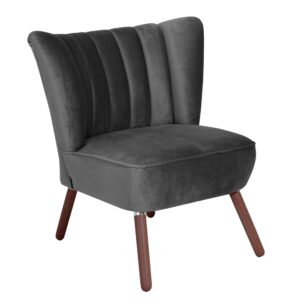 wohnli-moebel-suche-800001264158 Wohnli Möbelsuche - SESSEL Kadisha Bezug Samtvelours Buche nussbaum dunkel / anthrazit