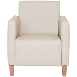 SESSEL Karol Bezug Kunstleder Buche natur / beige Kunststoff 58aufmkessel Möbel > Sessel > Polstersessel Weiß