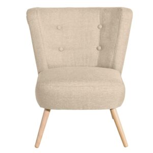 SESSEL Kassi Bezug Flachgewebe Buche natur / beige Kunststoff 58aufmkessel Möbel > Sessel > Polstersessel Weiß