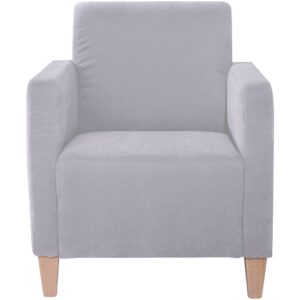 wohnli-moebel-suche-800001264176-1 SESSEL Karol Bezug Veloursstoff Buche natur / silber Kunststoff 58aufmkessel Möbel > Sessel > Polstersessel Grau