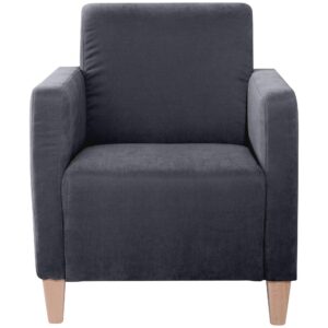 wohnli-moebel-suche-800001264178-1 SESSEL Karol Bezug Veloursstoff Buche natur / anthrazit Kunststoff 58aufmkessel Möbel > Sessel > Polstersessel Anthrazit