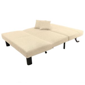 wohnli-moebel-suche-800001264267-1 FALTSOFA Kalomira Bezug Flachgewebe Metall schwarz / beige Kunststoff 58aufmkessel Möbel > Sofas & Couches > Sofas Weiß
