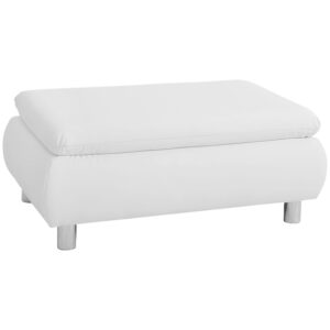 wohnli-moebel-suche-800001264328 Wohnli Möbelsuche - HOCKER Kaye Bezug Kunstleder Metallfuß verchromt / weiß