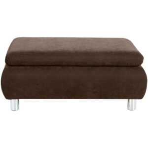 wohnli-moebel-suche-800001264347-1 HOCKER Kaye Bezug Veloursstoff Metallfuß verchromt / braun Kunststoff 58aufmkessel Möbel > Sessel > Hocker Braun