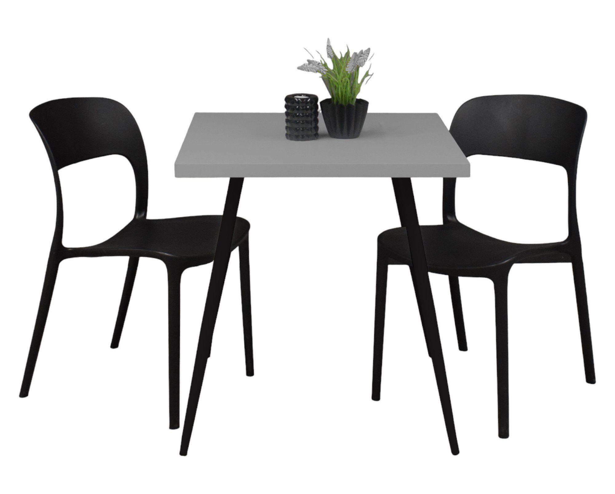 wohnli-moebel-suche-800001264507 Wohnli Möbelsuche - BISTROTISCH Ekaterina 70x70x75 schwarz matt/kreidegrau matt lack