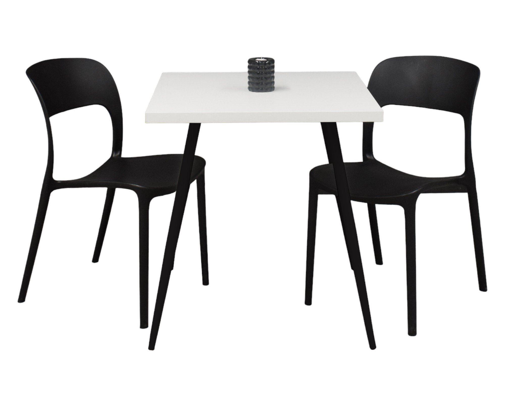 wohnli-moebel-suche-800001264512 Wohnli Möbelsuche - BISTROTISCH Ekaterina 70x70x75 schwarz matt/weiß matt lack