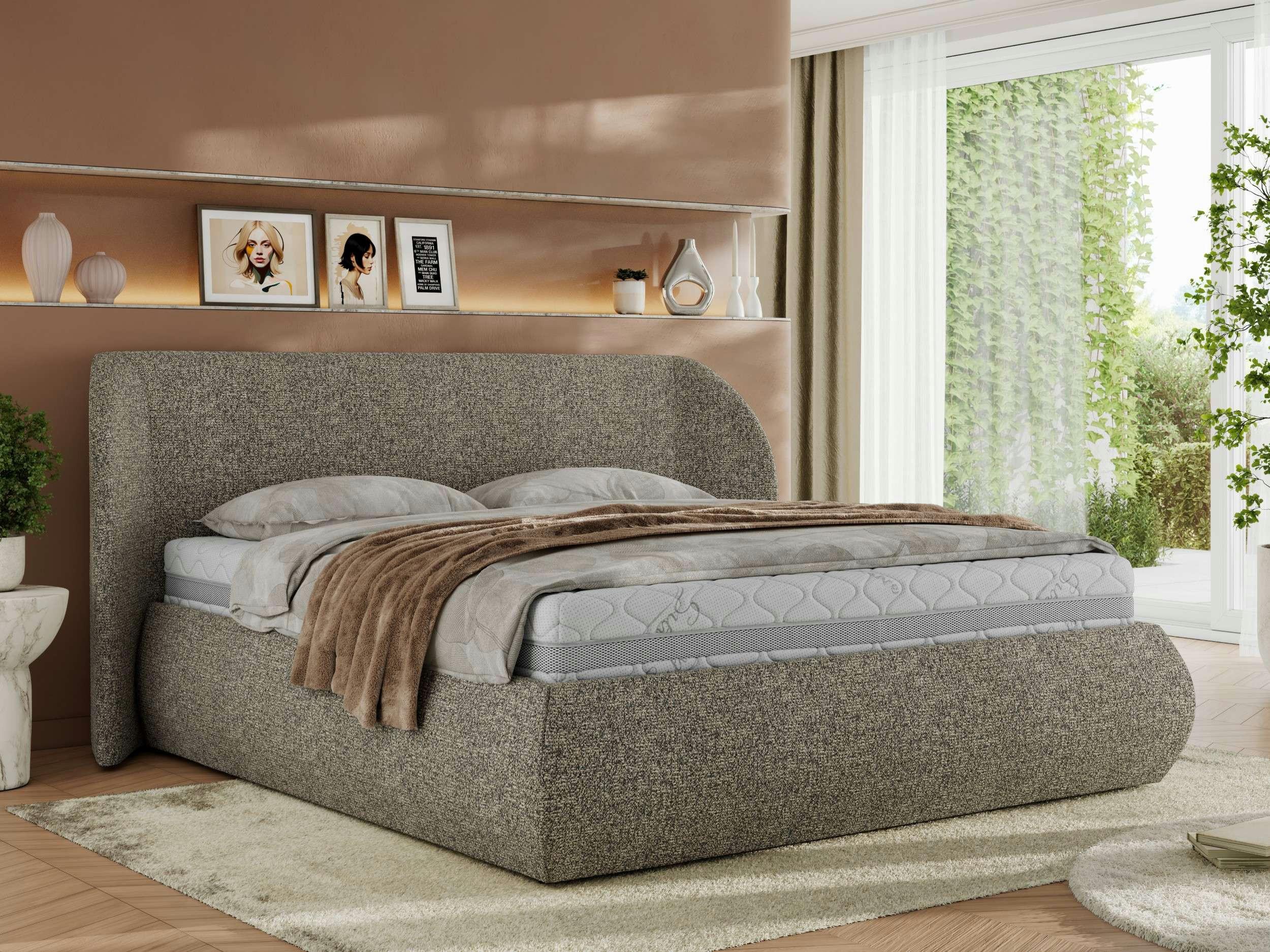 POLSTERBETT CAELA CLASSIC 140/200 - Grau Strukture - Multipocket-Matratze Textil MKS Möbel > Betten > Polsterbetten Grau