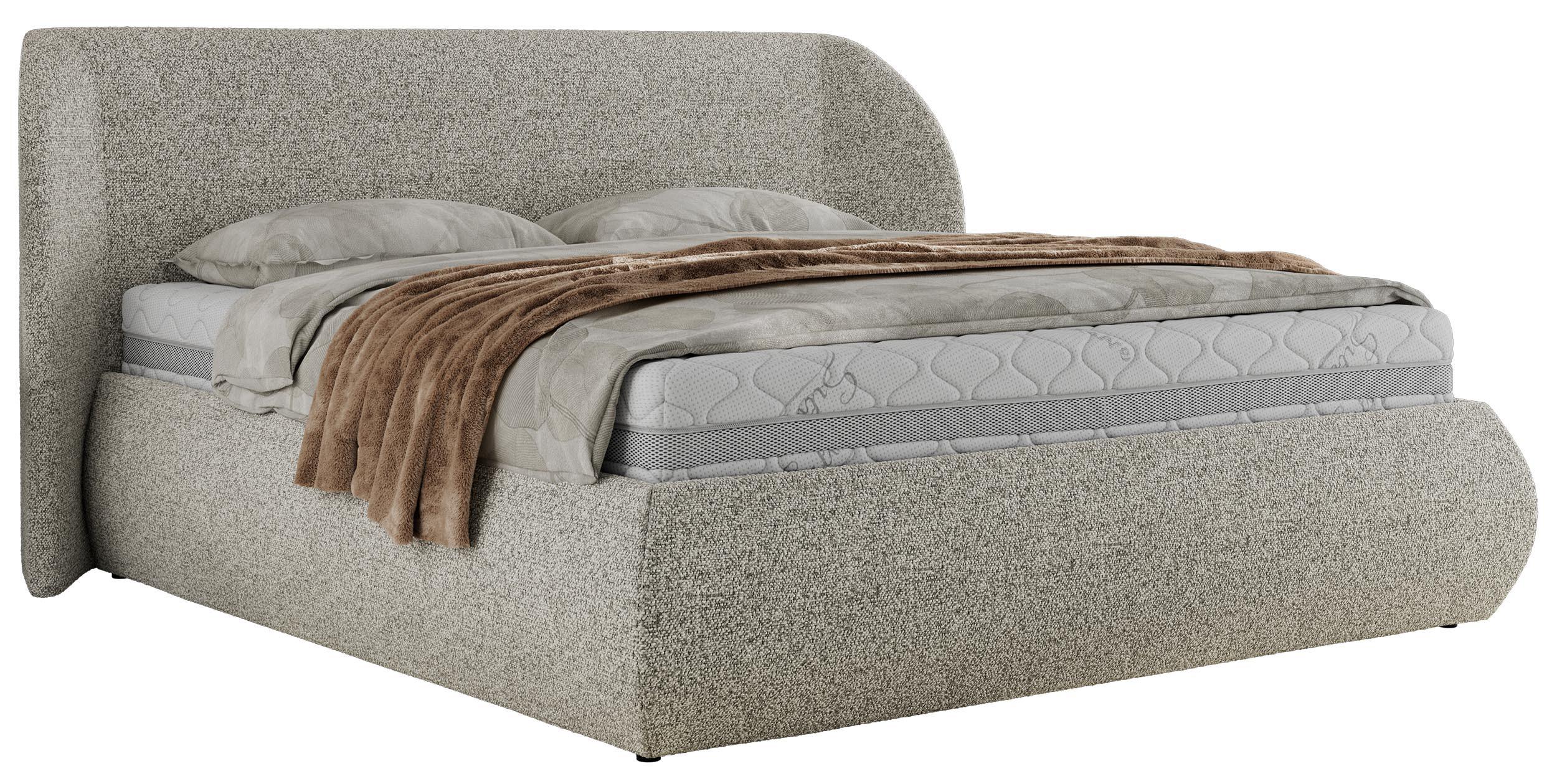 wohnli-moebel-suche-800001265066 Wohnli Möbelsuche - POLSTERBETT CAELA CLASSIC 140/200 - Hellgrau Strukture - Multipocket-Matratze