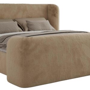 Wohnli Möbelsuche - POLSTERBETT EMORA CLASSIC DUO 140/200 - Beige Plüsch - Pocket-Matratze